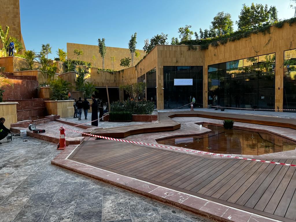 Via Riyadh courtyard overview with landscaping